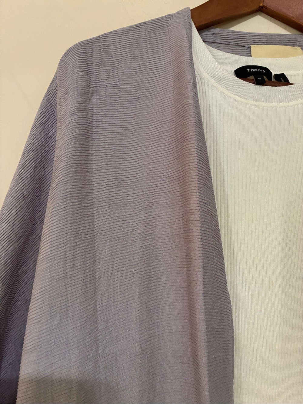Women's Open Front Lavender Gray Long Duster Abaya Coat - Picture 6 of 8